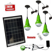 Portable led light solar power lighting kit charged by solar panel 12W